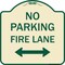 Signmission No Parking Fire Lane W/ Bidirectional Arrow Heavy-Gauge Aluminum Sign, 18" x 18", TG-1818-23738 A-DES-TG-1818-23738 - alternate 1